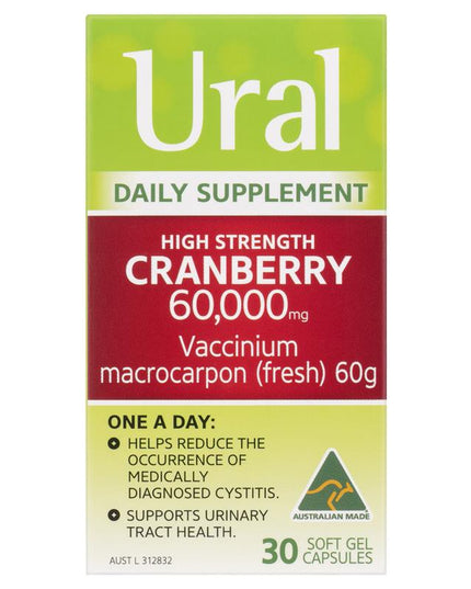 Ural High Strength Cranberry 60000mg 30 Capsules