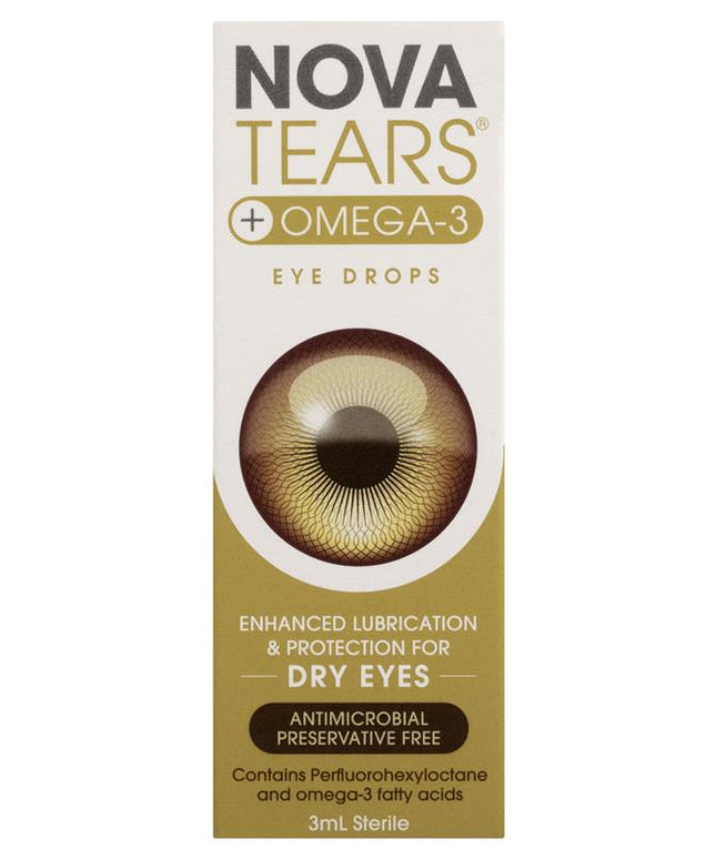 Nova Tears + Omega3 Preservative Free Lubricating Eye Drops 3ml