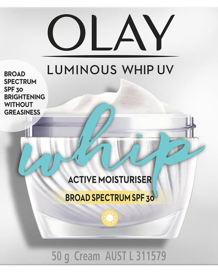 Olay Luminous Whip UV SPF Face Cream Moisturiser 50g