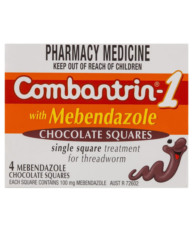 Combantrin -1 Threadworm Chocolate Squares 4 Pack
