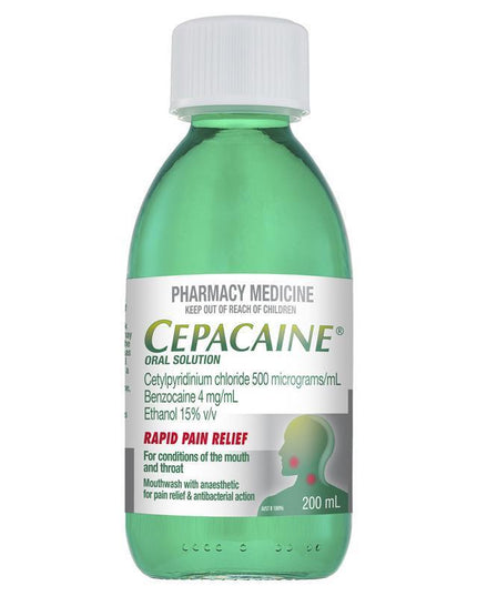 Cepacaine Mouthwash Liquid 200mL
