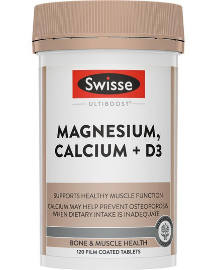 Swisse Ultiboost Magnesium Calcium + Vitamin D 120 Tablets