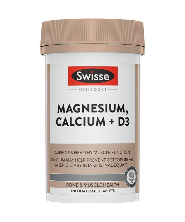 Swisse Ultiboost Magnesium Calcium + Vitamin D 120 Tablets
