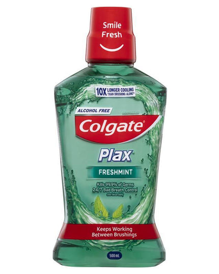 Colgate Plax Alcohol free Antibacterial Freshmint Mouthwash 500mL