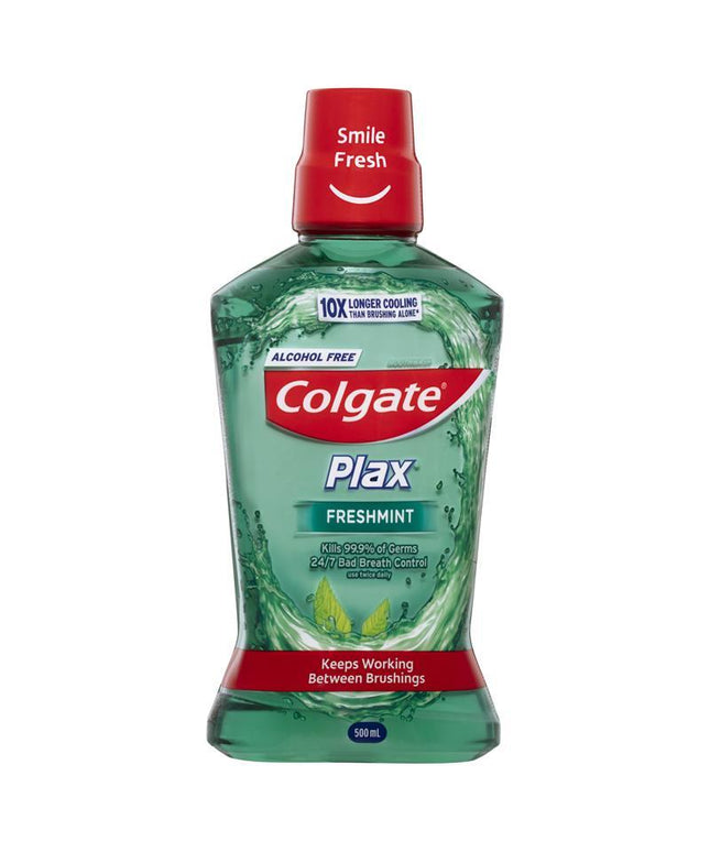 Colgate Plax Alcohol free Antibacterial Freshmint Mouthwash 500mL