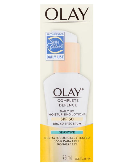 Olay Complete Defence Daily UV Moisturising Lotion Sensitive SPF 30 75mL