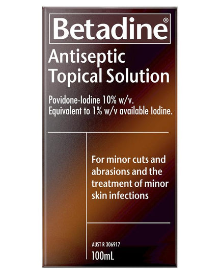 Betadine Antiseptic Topical Solution Liquid 100mL