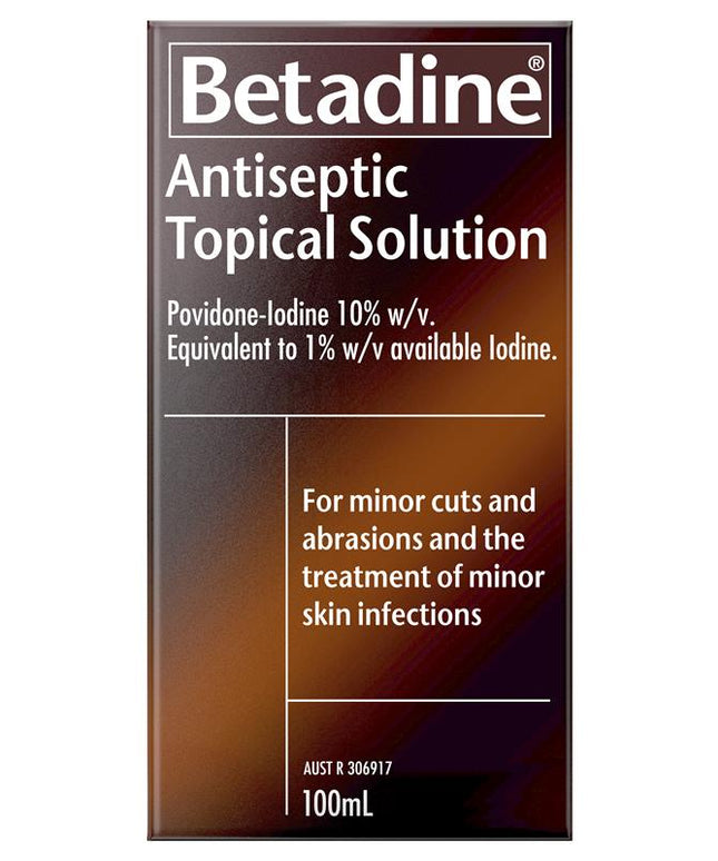 Betadine Antiseptic Topical Solution Liquid 100mL