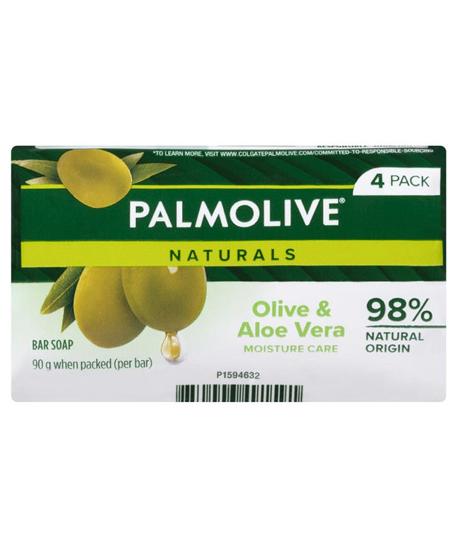 Palmolive Soap Bar Olive & Aloe Vera 90g 4 Pack