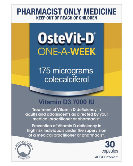 OsteVit-D Vitamin D3 7000IU 1-A-Week 30 Capsules