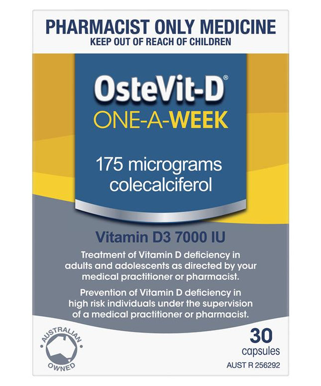 OsteVit-D Vitamin D3 7000IU 1-A-Week 30 Capsules