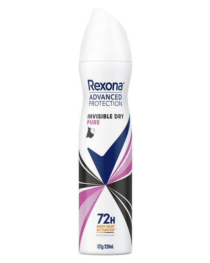 Rexona for Women Antiperspirant Advanced Protection Invisible Dry Pure 220ml