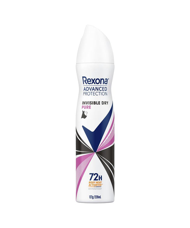 Rexona for Women Antiperspirant Advanced Protection Invisible Dry Pure 220ml