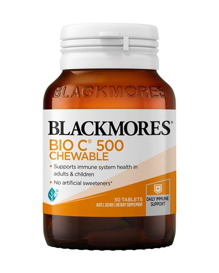 Blackmores Bio C 500mg 50 Chewable Tablets