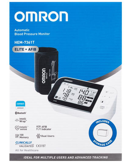 Omron HEM7361T Blood Pressure + AFIB Monitor Bluetooth