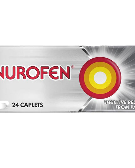 Nurofen Ibuprofen Caplets Pain Relief 200mg 24 Pack