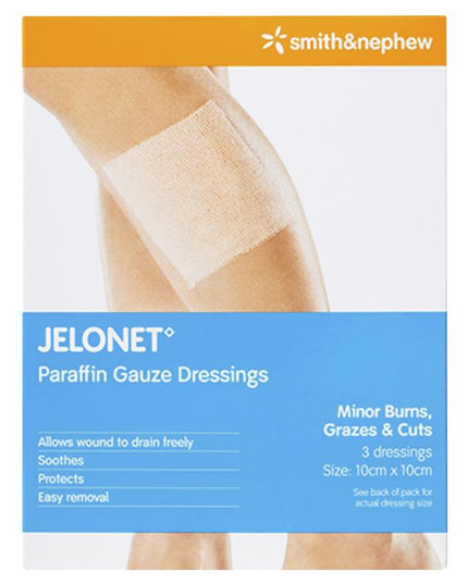 Jelonet 10cm x 10cm 3 Pack