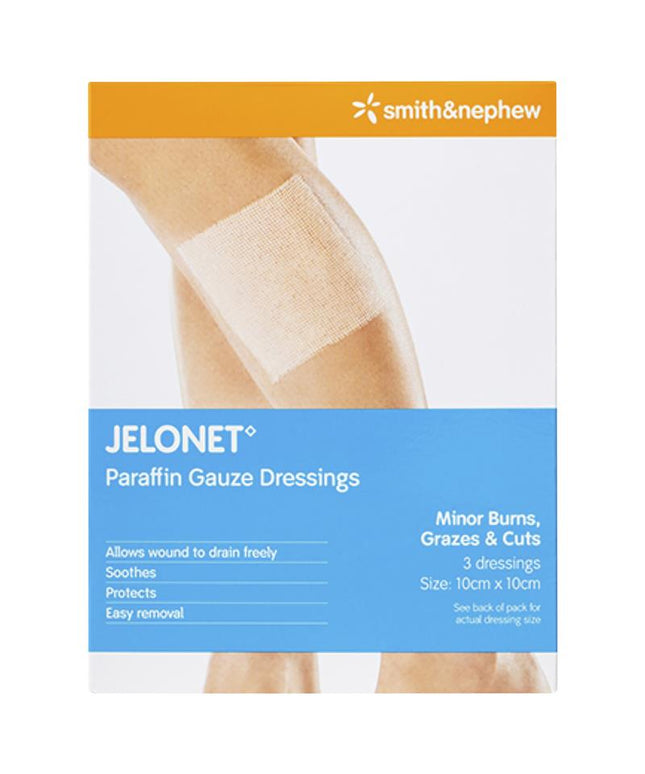 Jelonet 10cm x 10cm 3 Pack