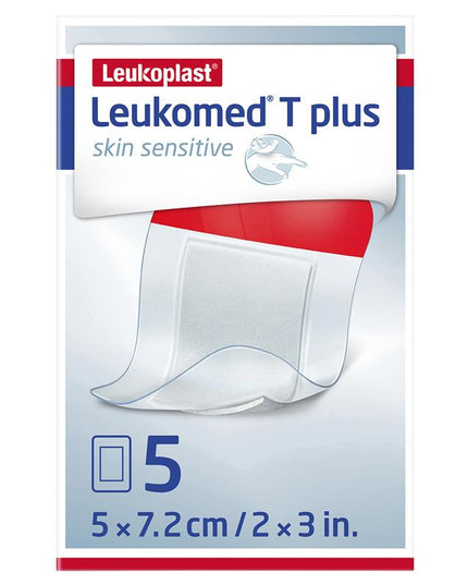 Leukomed T Plus Skin Sensitive Transparent 5cm x 7.2cm 5 Pack