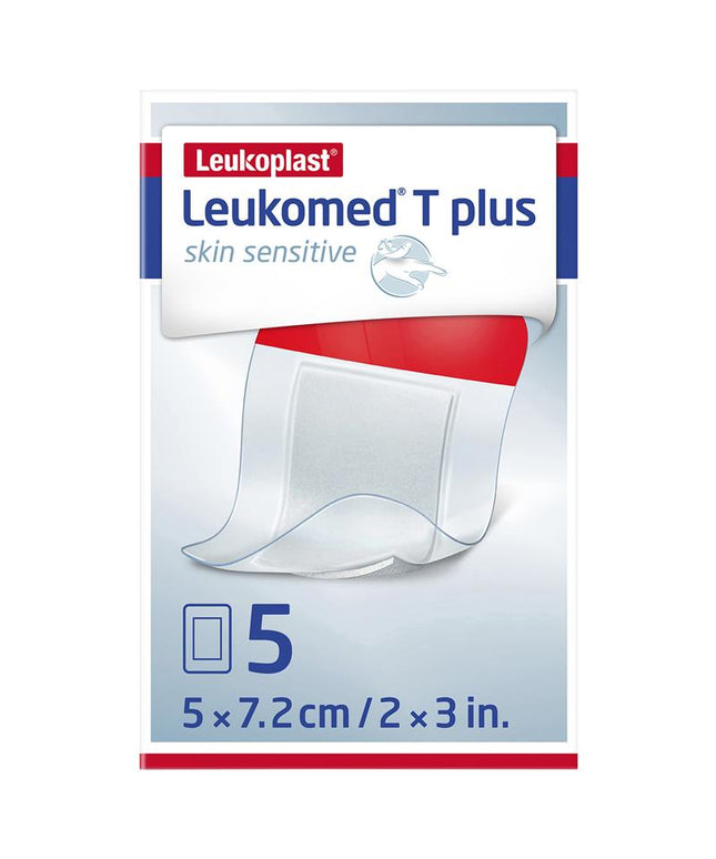 Leukomed T Plus Skin Sensitive Transparent 5cm x 7.2cm 5 Pack