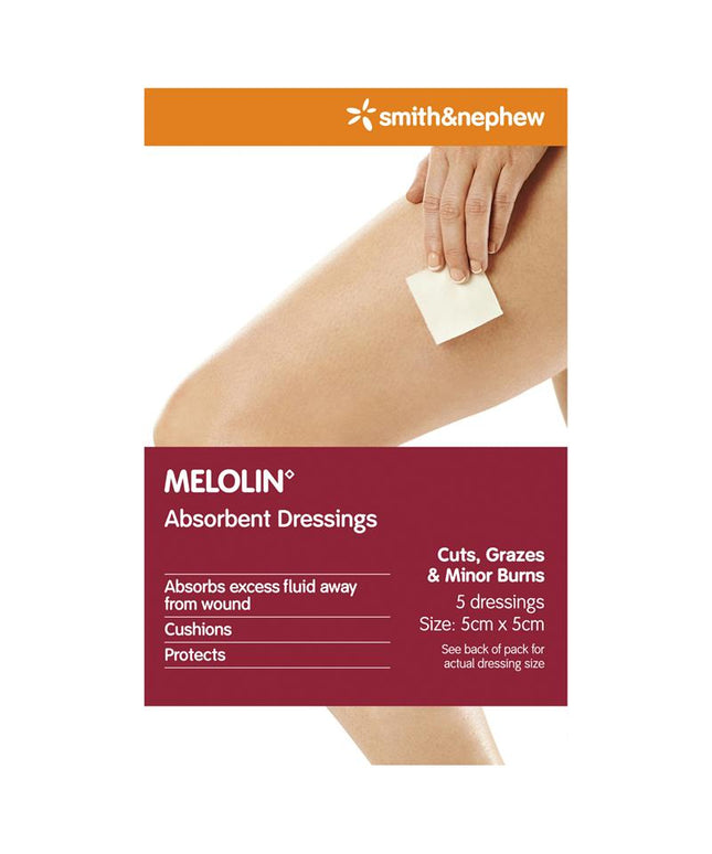 Melolin 5cm x 5cm 5 Pack