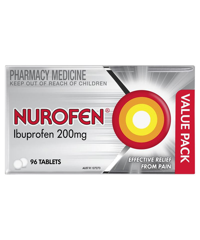 Nurofen Ibuprofen Pain Relief Tablets 200mg 96 Pack