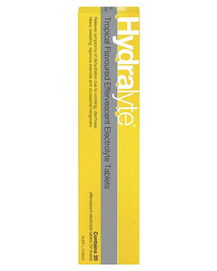 Hydralyte Electrolyte Effervescent Tropical 20 Tablets