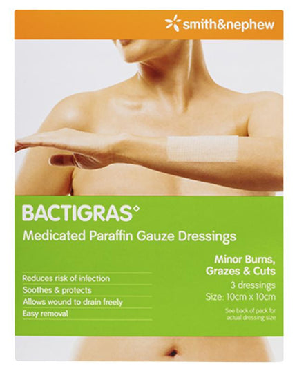 Bactigras 10x10cm 3 Pack