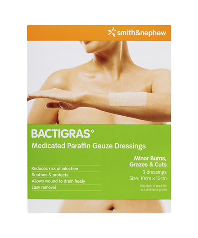 Bactigras 10x10cm 3 Pack