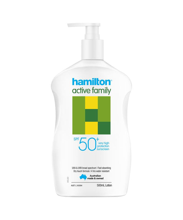 Hamilton Sun SPF 50+ Active Family Lotion 500ml