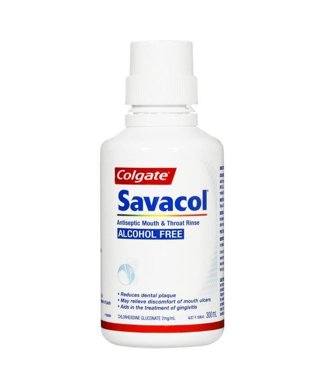 Colgate Savacol Alcohol Free Antiseptic Mouthwash 300mL