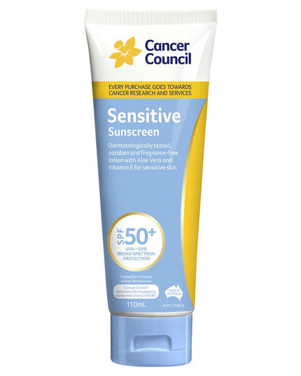 Cancer Council SPF 50+ Sensitive 110ml Tube