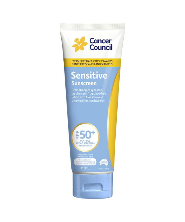 Cancer Council SPF 50+ Sensitive 110ml Tube