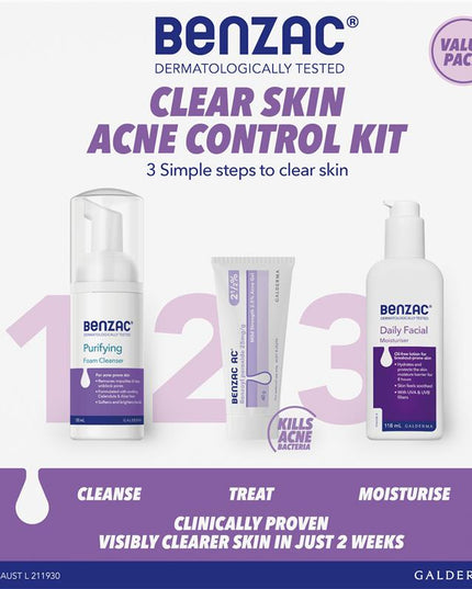 Benzac Acne Control 3 Step Acne Starter Kit