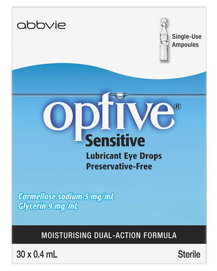 Optive Sensitive Eye Drops 30 x 0.4ml