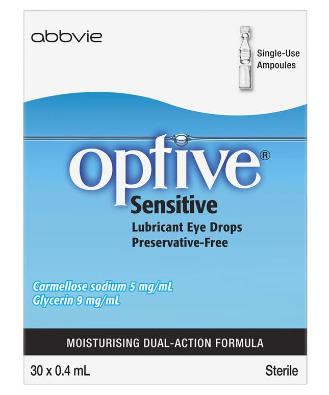 Optive Sensitive Eye Drops 30 x 0.4ml