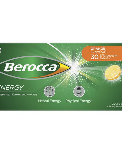 Berocca Energy Orange 30 Effervescent Tablets