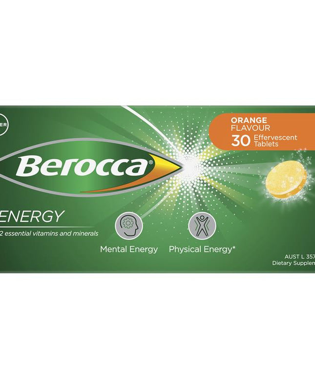 Berocca Energy Orange 30 Effervescent Tablets