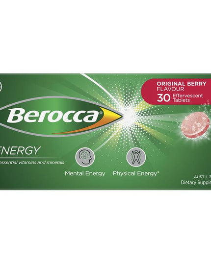 Berocca Energy Original Berry 30 Effervescent Tablets