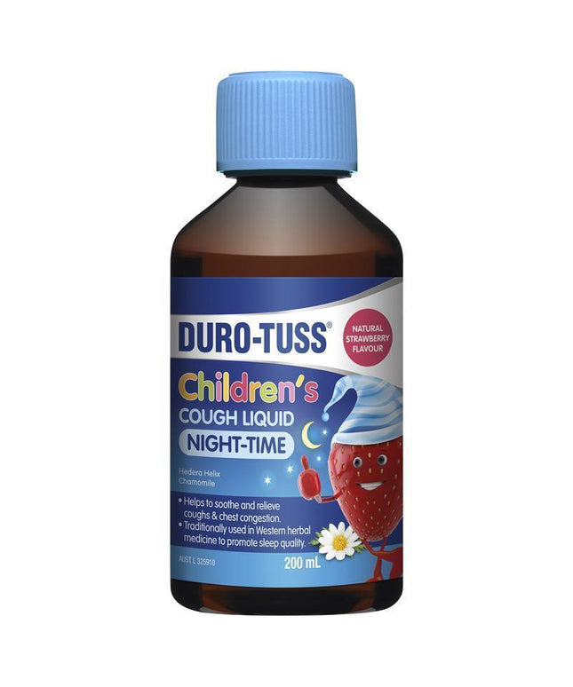 DURO-TUSS Children's Cough Liquid Night-Time Strawberry 200mL