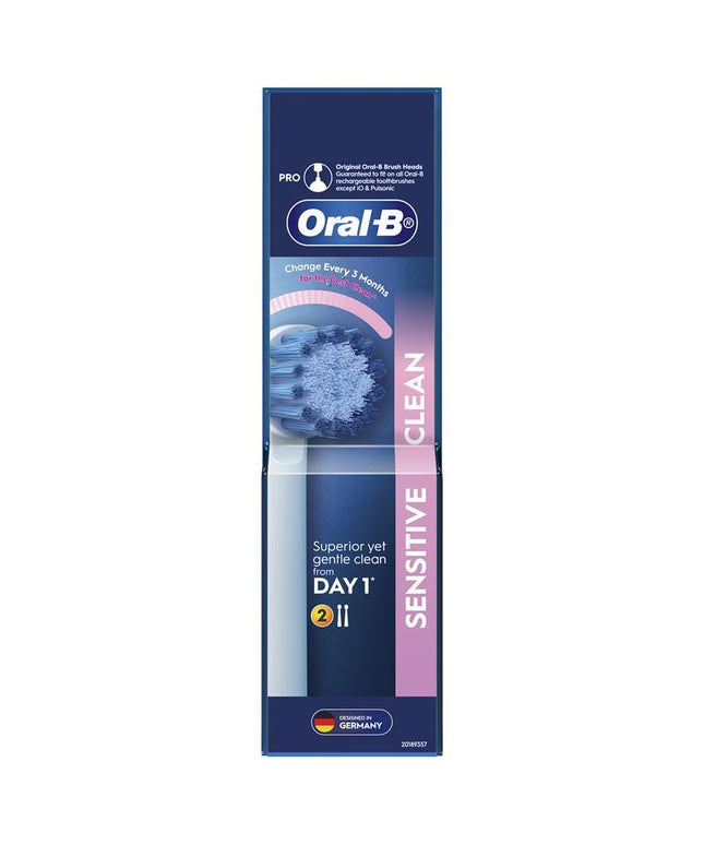 Oral B Power Toothbrush Clean Sensitive Refills 2 Pack