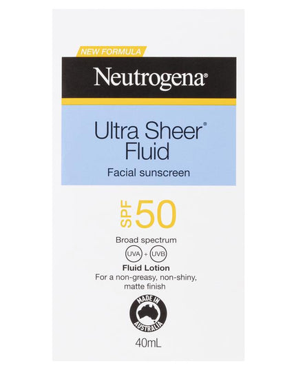 Neutrogena Ultra Sheer Face Fluid Facial Sunscreen SPF 50 40ml