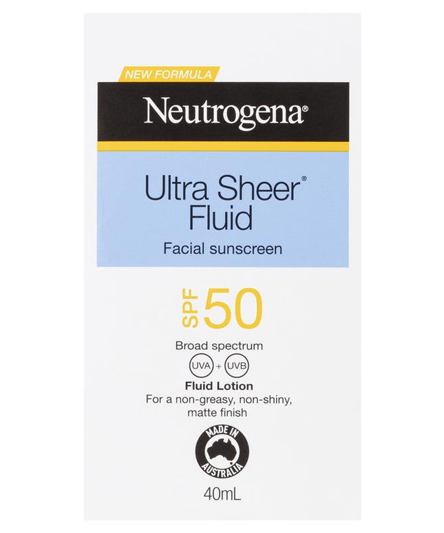 Neutrogena Ultra Sheer Face Fluid Facial Sunscreen SPF 50 40ml
