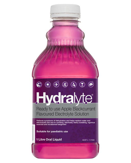 Hydralyte Liquid Apple Blackcurrant 1 Litre