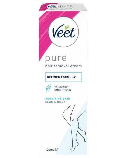 Veet Pure Hair Removal Cream Legs And Body Sensitive Skin 100ml