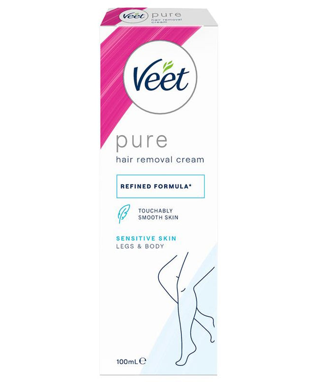 Veet Pure Hair Removal Cream Legs And Body Sensitive Skin 100ml