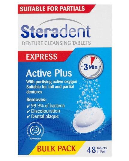 Steradent Active Plus Denture Cleansing 48 Tablets