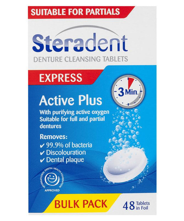 Steradent Active Plus Denture Cleansing 48 Tablets