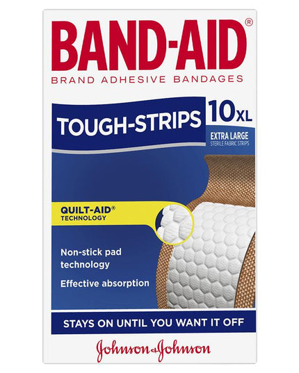 Band-Aid Tough Strips Extra Large Fabric Strips 10 Pack