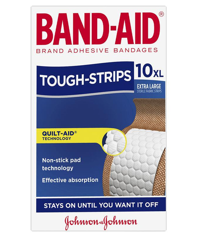 Band-Aid Tough Strips Extra Large Fabric Strips 10 Pack